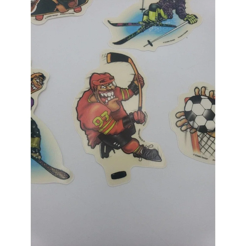 90s y2k Vintage Izamo skateboard Sports Vending Machine Stickers Set Of 7